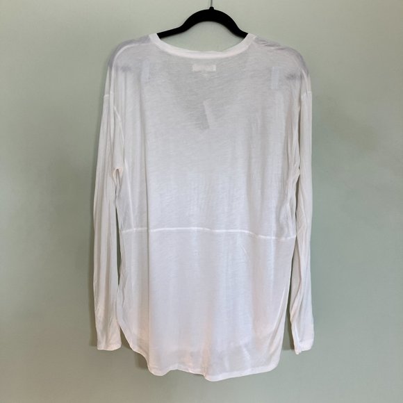 Madewell NWT anthem long sleeve v-neck tee white size medium - Picture 6 of 8